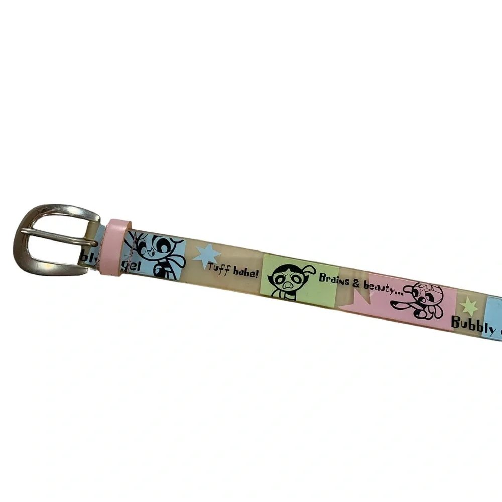 Vintage Power Puff Girls Cartoon Blossom Bubbles & Buttercup Girls Kids Belt